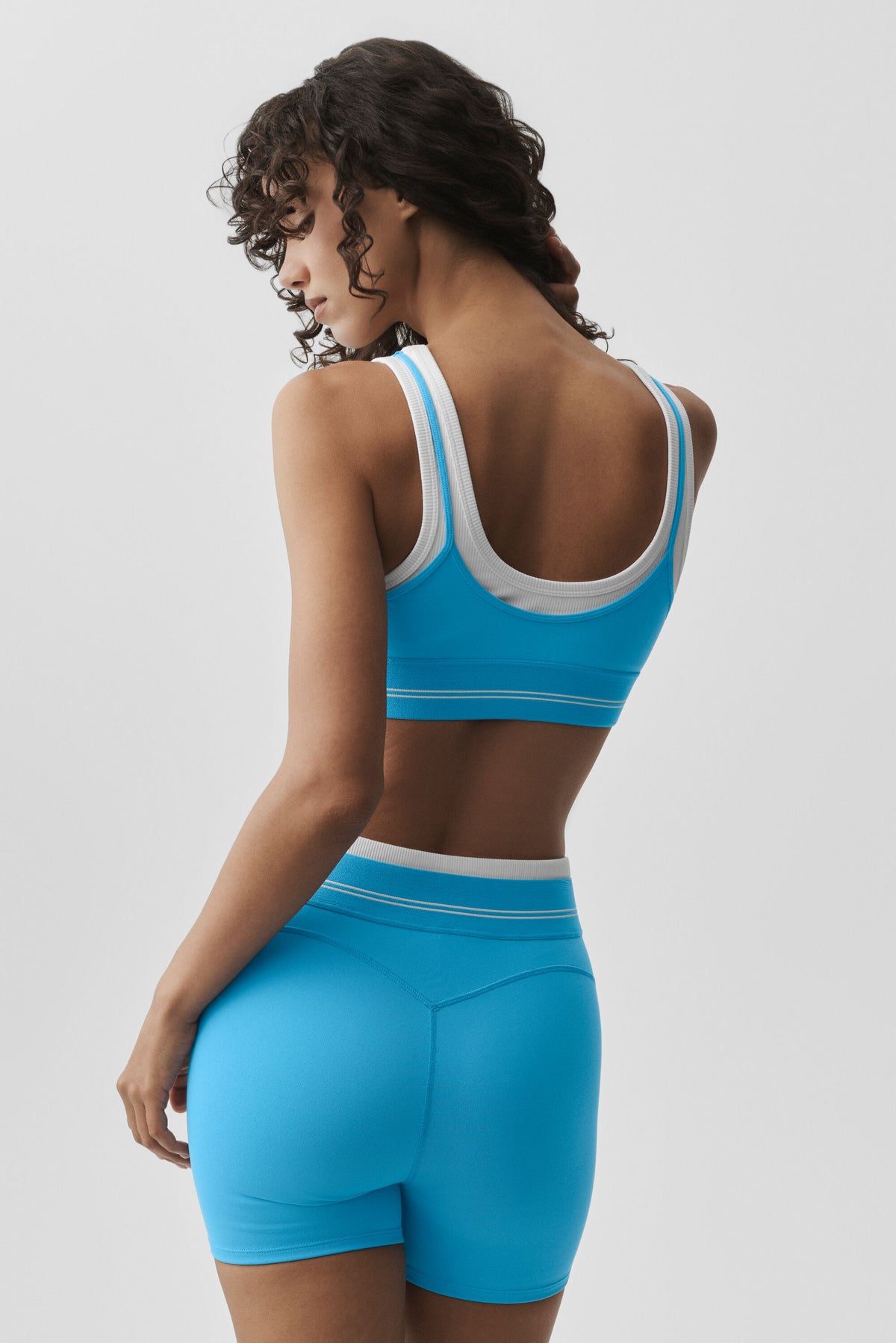 Airbrush Better Together Bra - Azure Blue/White--1