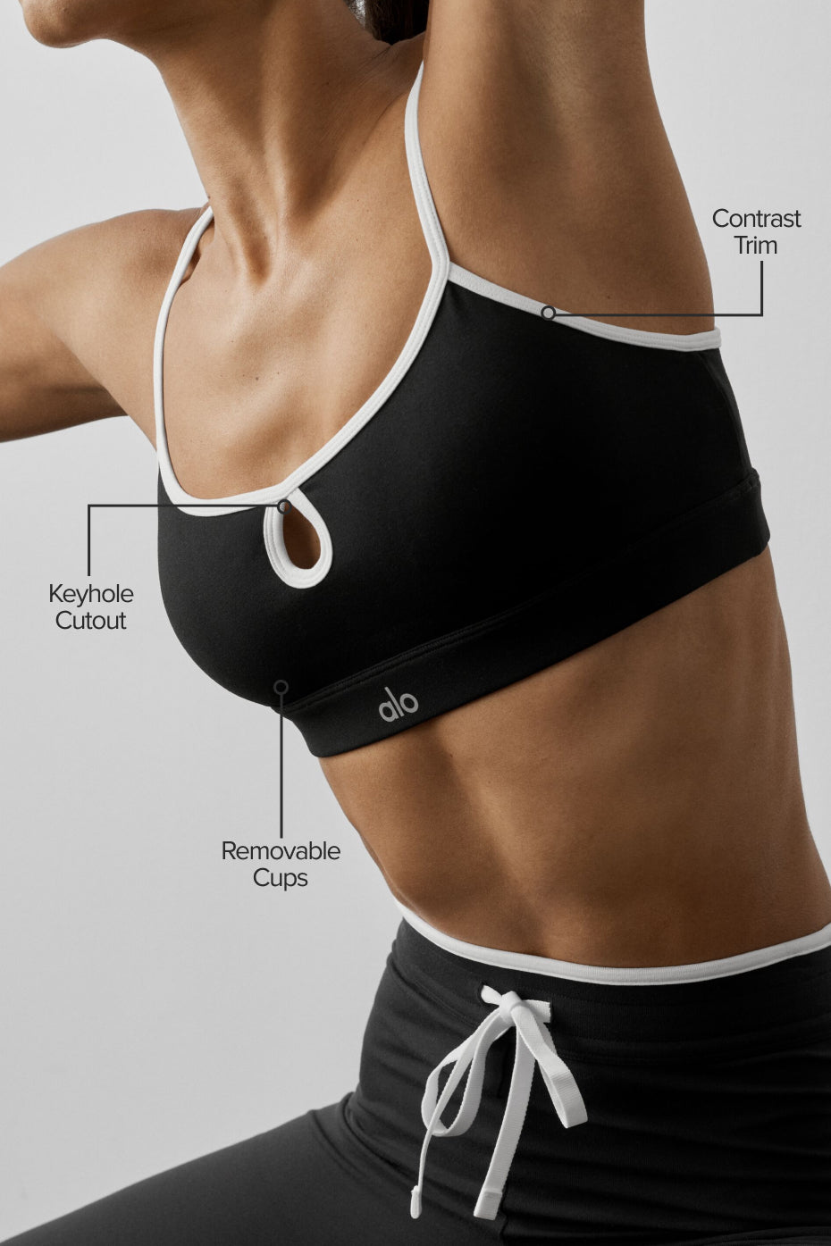 Airbrush Race Pace Bra - Black/White--1