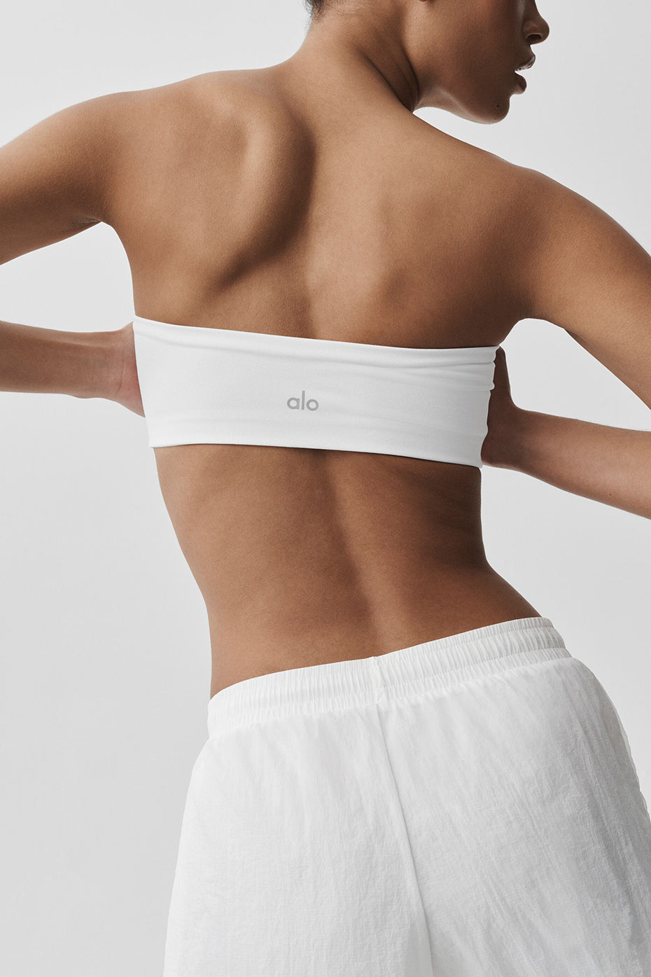 Airbrush Bandeau Bra - White--3