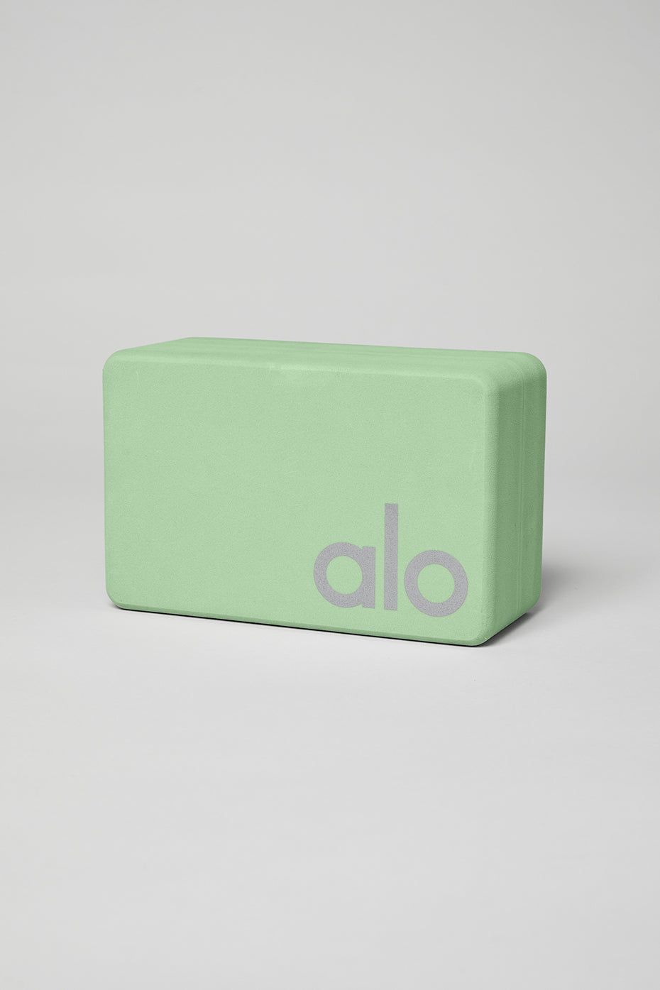 Uplifting Yoga Block - Honeydew/Silver--1