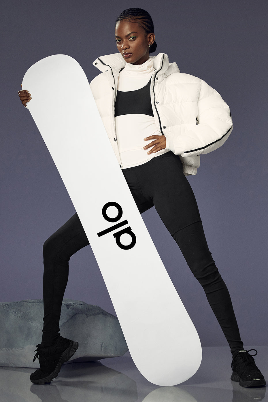 ALO Glacier Snowboard - Black/White--0