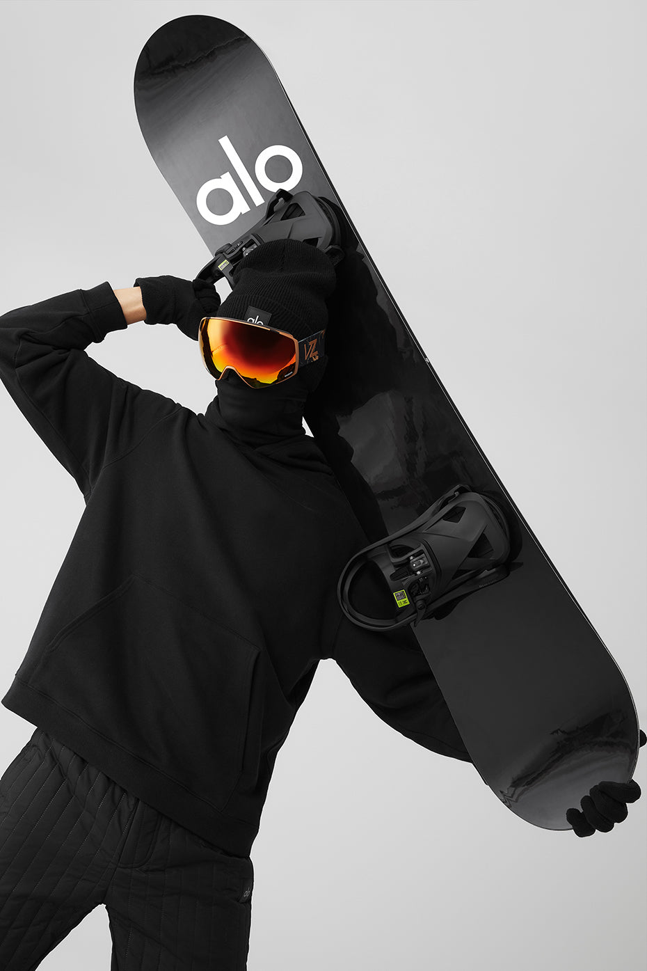 ALO Glacier Snowboard - Black/White--3
